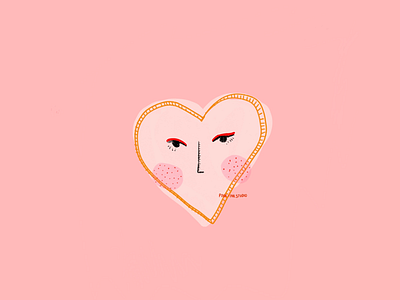 Heart Illustration art artist digital art digital designer fashion fashion art fashion illustration feminine illustration illustrator pink print print design