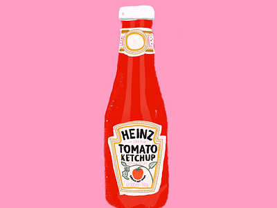 Personal Project - Heinz Ketchup bottle illustration art artist artwork design designer digital artist digital designer digital illustration food food illustration print product illustration