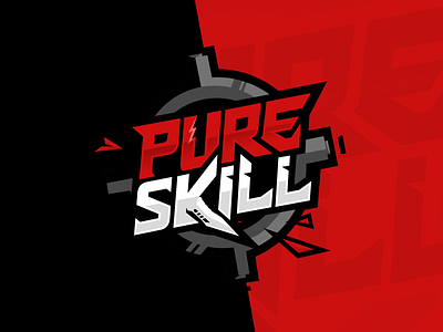 Pure Skill Logo badass design esports esportslogo gaming logo illustration logo pure typography