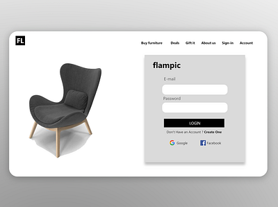 Furniture shopping website UI @daily ui adobe adobexd design furniture graphic design photoshop sign in signup ui uidesign ux webdesign