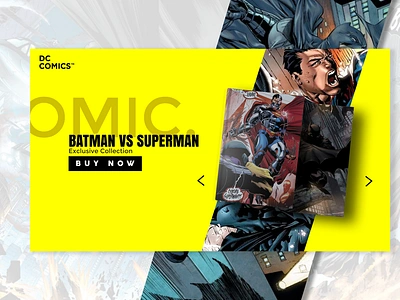 Dc comics Website UI Design - #DailyUI 003 @2x @batman @daily ui @design @superman adobe batman batman v superman comic dccomics design graphic design landingpage photoshop superman ui website