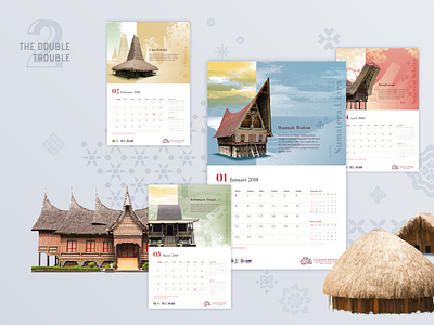 Surya ZigZag 2018 Calendar calendar corporate editorial design graphic design house indonesia layout pattern traditional