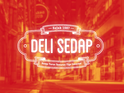 Deli Sedap Logo beverages branding chinese design diner food graphic design identitiy logo restaurant sign vintage