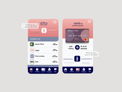 Mobile Banking App Daily UI banking app banking interface dailyui mobile ui mockup ui ux