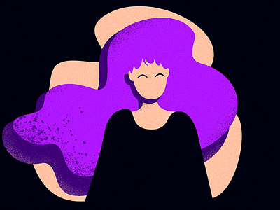 Purple Lady character illustration illustrations minimalism