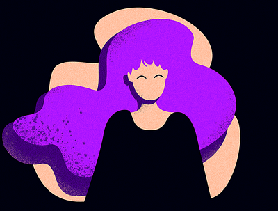 Purple Lady character illustration illustrations minimalism