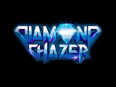 Diamon Chazer heavy metal illustration logo retro typography