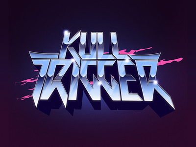 Kull Trigger heavy metal illustration logo retro typography