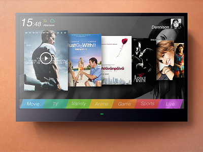 TV UI android app design tv ui
