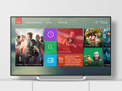 Smart Tv android app flat smart tv ui