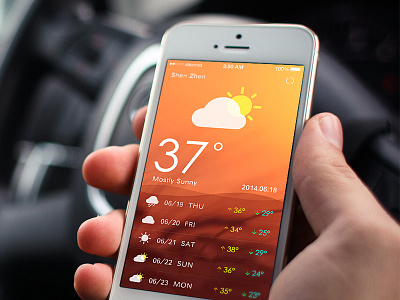 Weather app icon ios7 iphone ui weather