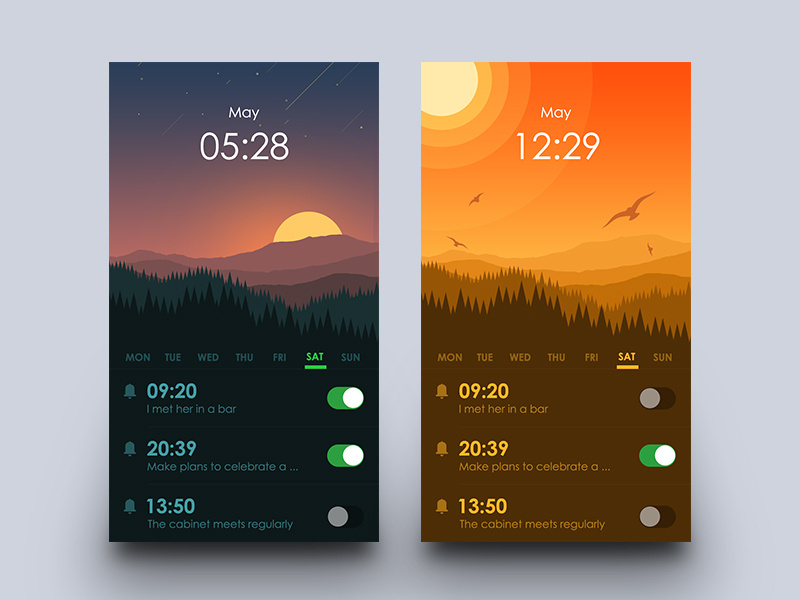 Calendar App by YZ on Dribbble Calendar App by YZ on Dribbble