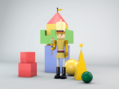 The Nutcracker 3d c4d design icon nutcracker