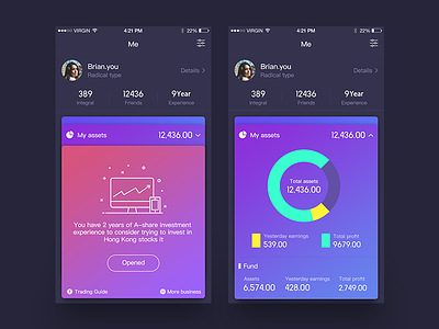 Financial App app data financial ios iphone6 me money table