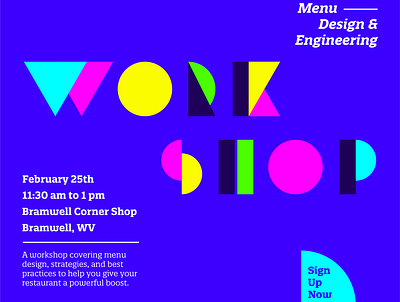 Social Media Graphic design flat graphicdesign menu design social media design typogaphy typography vector workshop