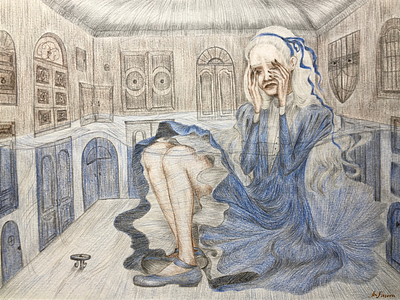 Lake of tears alice in wonderland art book illustration crying girl illustration illustrator surrealism tell a story