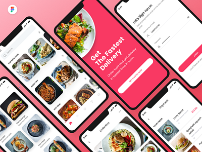 Food Delivery app bank concept delicious design drink favorite food good order reserve restaurant review
