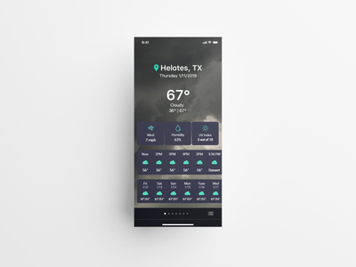 Weather by Courtney Moreno on Dribbble