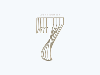 Lucky Number 7 branding illustration lettering logo logo design logomark logotype mark typography vector