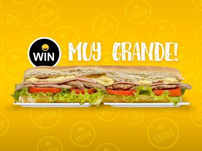 Publicidad: WIN Super Sandwich ads advertising flyer food photoediting photoshop