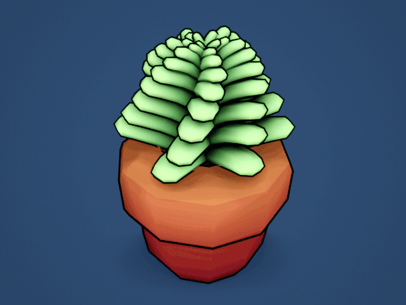 Succulent animation blender blender3d cartoons design illustration loop plant plant illustration plants succulent toon