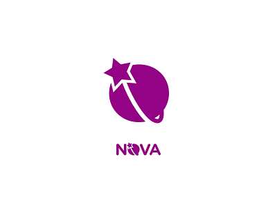 Nova branding logo planet space star supernova wip