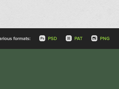Formats filetypes formats green grey icons wip