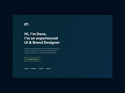 Simple About Page about me holding page landing page ui