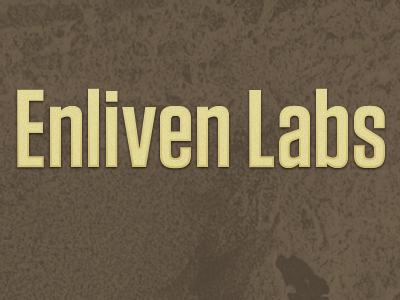 Enliven Labs Type enlivenlabs logo textured tungsten type treatment