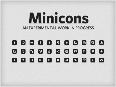 Minicons Progress grayscale icons minicons simple wip