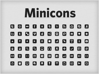 Minicons Additions grayscale icons minicons simple wip