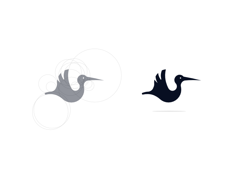 Stork grid circles affinity designer mark icon logo stork wip