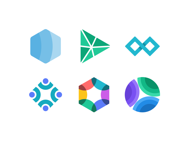 Connected Shapes collaboration logo connected shapes branding figma
