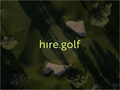 Hire Golf branding golf logo wip