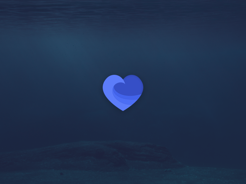 🌊❤️ Branding wellness recovery figma branding logo heart wave ocean