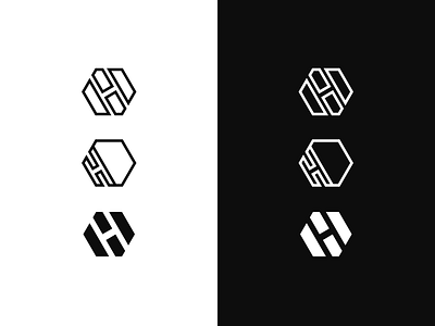 H Icon Branding branding exploration figma hexagon icon logomark wip