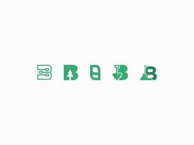 B Logomark branding figma gardening landscaping logo logomark vector