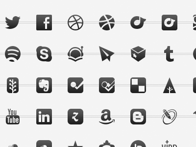 Social Icons applications icons services sharing social vector