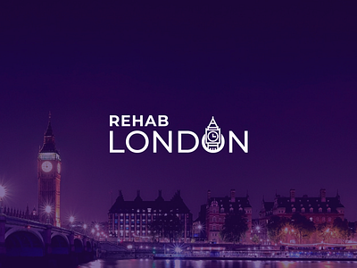 London big ben branding logo london purple rehab
