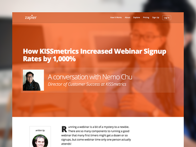Zapier case study of KISSmetrics