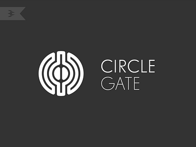 Circle Gate abstract logo awesome bechance branding circle creative design flat gate logo minimalist simple typography vector