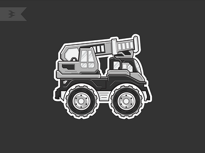 Techno Truck animation awesome bechance branding cool creative design flat icon illustration logo minimalist monster truck technology truck vector