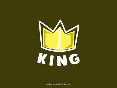King - Crown Illustration bechance branding creative crown cute design digital illustration flat graphic design icon illustration king logo ui vector