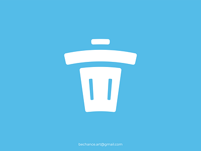 Trash Can - Logo Company awesome bechance creative cute design flat fresh icon illustration logo minimalist simple trash can ui vector