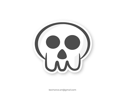 Skull - Cute Illustration awesome bechance creative cute design flat icon illustration logo minimalist scary simple skull ui vector