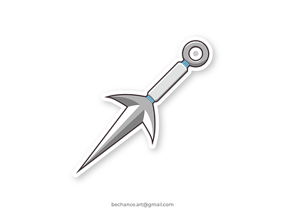 Kunai - Weapon Illustration awesome bechance creative cute design flat graphic design icon illustration kunai logo ui vector weapon