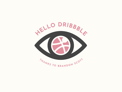 Hello Dribbble Minimalist Logo Design classic design debut debut shot debute debuts design eye first shot illuminati logo logo design minimalist logo modern logo typograhpy