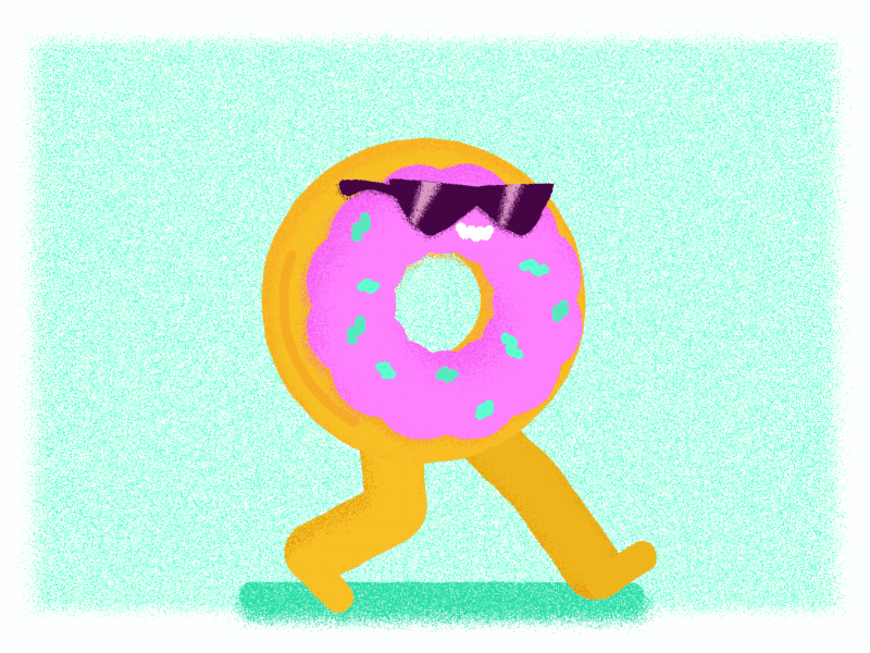 National Donut Day animation characters cute donut food motion design motion graphics