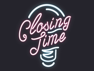 "Closing Time" Neon Logo