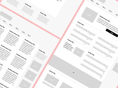 Medical Site Wireframes